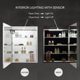 thumbnail image 2 of Blossom Vega 20" LED Medicine Cabinet | Right Hinge| Aluminum Frame | Adjustable Shelves | Smart Memory, 2 of 5