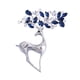 thumbnail image 1 of Broche de ciervo azul plateado JM, 1 of 5