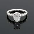 thumbnail image 3 of Cora Jewellery 1.5TCW Dainty Oval Moissanite Engagement Ring For Women, 10K White Gold, 3 of 6