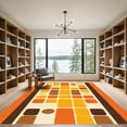 thumbnail image 2 of ODIKA 2'x3' Machine Washable Non-Slip Area Rug, Geometric Orange High Traffic Rug with Pad, Orange, 1049600, 2 of 8