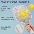 thumbnail image 2 of Pickleball Paddles Set Of 2, Fiberglass Surface, Spring Flowers Floral Print, 4 Balls & Bag, 2 of 5