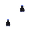 thumbnail image 2 of Scienceny 10x conectores de tubo neumático duraderos negros para manguera rápida de alta resistencia a la presión de del Y-tee PY 6【 Ordinario 6 mm 2piezas, 2 of 6