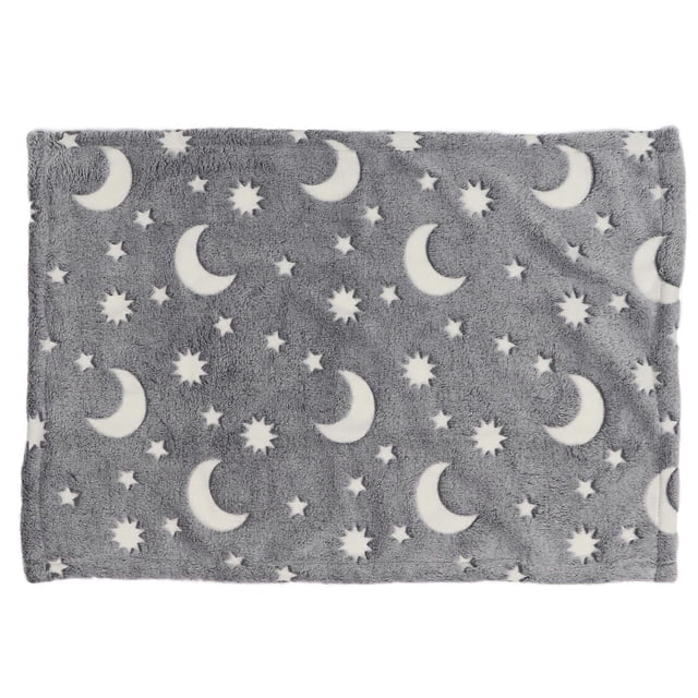 Couverture phosphorescente en flanelle douce et respirante pour chiens et chats, 80 x 60 cm