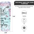 thumbnail image 3 of Inspirational Insulated Skinny Tumblers For God so Loved the World,Rose and Butterfly Cup, 20 Oz with Lid Motivational Encouragement Gifts for Women,Personalized Stainless Steel Coffee Trave Mug, 3 of 6