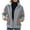 Gray, variant on Womens Patchwork Heavy Jacket Solid Fuzzy Fleece Jackets Loose Long Sleeve Zip Up Jackets Thicken Warm Winter Coats Outerwear with Pockets Gray