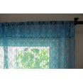 thumbnail image 4 of Floral Lace Window Curtain 58 Inch Wide Turquoise, 4 of 4