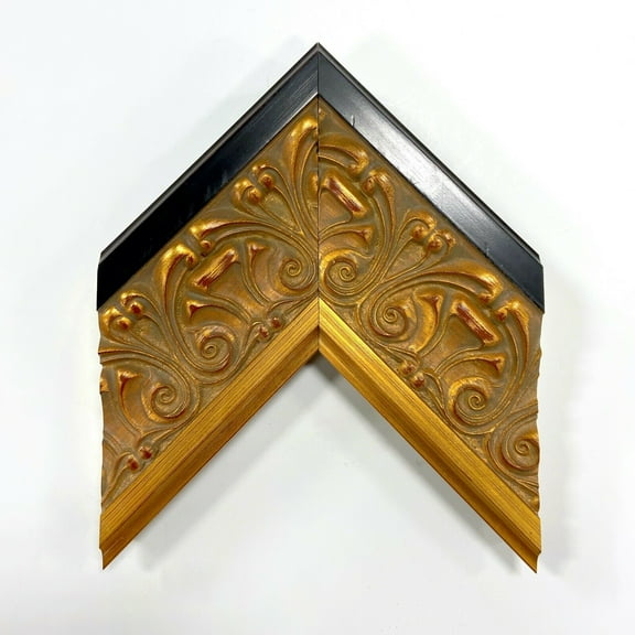 4 1/2" Readymade Picture Frame (Gold Swirls)