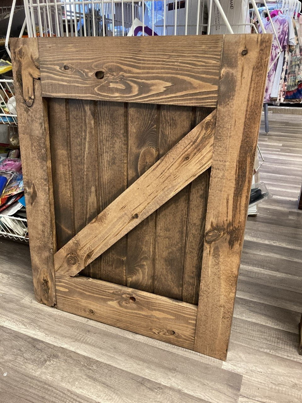 Stumps Custom Wood Barn Door Style Baby/Pet Gate for Stylish Home Safety and Security 59-60 Inches Height x 47-49 Inches Width