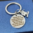 thumbnail image 4 of 4 pcs Graduation Stainless Steel Keychains Inspirational Design Key Rings Pendant Graduation Hat Key Holder Craft Ornaments Gift, 4 of 7