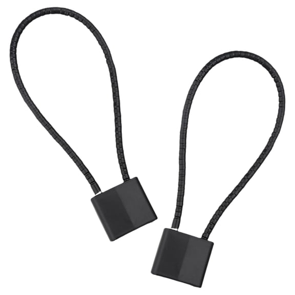 NICERIO 2Pcs Small Cable Locks with Keys for Bike Frames Cabinets Black Metal Material