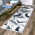 thumbnail image 5 of MDA Home Orelsi Gray/Blue Abstract Polypropylene Area Rug - 5' x 8' Oval, 5 of 5