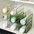 thumbnail image 1 of OULII 2Pcs Bottle Organizer Translucent White Stackable Water Bottle Storage Basket for Kitchen Organization, 1 of 8