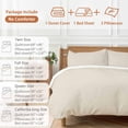 thumbnail image 6 of Beige Bedding Duvet Cover Set King Size 4 Pieces White Swan Solid Color Soft Twill Plush Quilt Cover, Include 1 Duvet Cover 1 Flat Sheet And 2 Pillow, 6 of 7