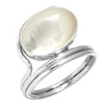 thumbnail image 1 of 925 Silver Ring For Women - Girls White Natural Mother Of Pearl Stone Silver Ring April Birthstone Hand Made Silver Ring Size 12 Gift For Women On Thanksgiving 925 Silver Jewelry With Gemstone, 1 of 5