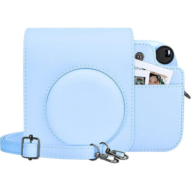 Protective Case for Fuji Instax Mini 12 Instant Camera - PU Leather Mini 12 Camera Case Bag with Photo