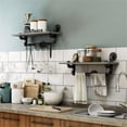 thumbnail image 5 of Furniture of America Gren Metal Floating Shelf in Gray and Black (Set of 2), 5 of 9