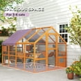 thumbnail image 4 of PawHut Catio Outdoor Cat Enclosure with Weatherproof Canopy, Bridges, Orange, 4 of 10