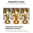 thumbnail image 4 of Amorosa Lámpara LED Mesa Recargable USB, Luz Táctil 3 Colores, Portátil Metálica para Hogar y Restaurante, 4 of 8