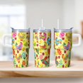 thumbnail image 2 of 20oz Chicken Character Tumbler with Handle Insulated Travel Mug Useful Birthday Christmas Gift for Chicken Fans Women Men Fits Car Cup Holders Comfortable Grip Durable Material Daily Hydration, 2 of 6