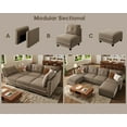 thumbnail image 6 of NYBOPAVIS Modular Sectional Sofa, 14 Seat Oversized Modular Sectional Sofa with Storage, Velvet Waterproof Anti-Scratch Sofa for Living Room, 6 of 8