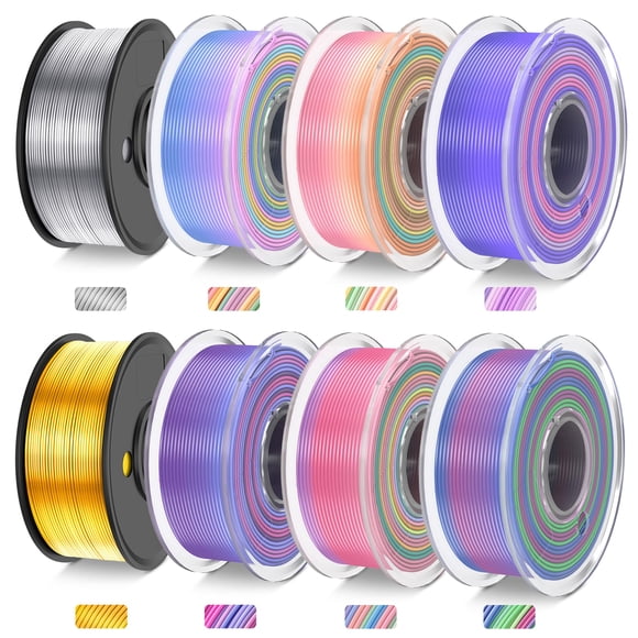 Paquete de filamentos para impresora 3D JAYO PLA Silk Multicolor, 2 kg
