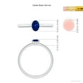 thumbnail image 4 of ANGARA Natural Classic Solitaire Oval Blue Sapphire Promise Ring in 925 Sterling Silver for Women (Size-6x4mm) | September Birthstone, Anniversary, Jewelry Gift for Women | Natural Blue Sapphire Ring, 4 of 9