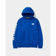 CAT Men's Trademark Banner Hoodies Featuring Logo on Chest and Sleeve with S3 Cord Management, Memphis Blue, Medium