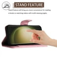 thumbnail image 4 of Allytech Wallet Case for Samsung Galaxy S23 Ultra with Card Cash Slots, Luxury Premium PU Leather Kickstand Shoulder Strap Lanyard Shockproof Anti-Fall Full Body Protective Flip Shell - Pink, 4 of 8