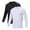 White Black, variant on 2 Pack Men's Long Sleeve Workout Shirts Sun Protection Tee Moisture Wicking Quick Dry Athletic Gym Workout T Shirts Black XL