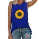 thumbnail image 2 of Gibobby Camisetas sin mangas para mujerBlusa túnica básica informal estampada sin mangas(Azul,M), 2 of 5