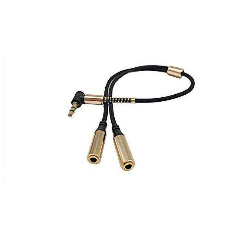 Audio Splitter Cable,Haokiang Gold Plated 90 Degree Right Angle