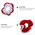 thumbnail image 3 of 20pcs Navidad Hair Scrunchies Cuerdas de pelo elásticas Soportes de cola de caballo de franela, 3 of 5
