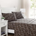 thumbnail image 2 of Beatrice Home Fashions, Whimsical Zara Leopard Print 4PC Sheet Set, Queen, 2 of 7