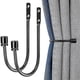 thumbnail image 2 of 2 Pcs Metal Holdback Arms Wall Mounted Curtain U Curtain Tie Back, 2 of 5