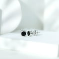 thumbnail image 3 of Rosec Jewels 5 MM Black Onyx Solitaire Stud Earring in Bezel Setting, 925 Sterling Silver, 3 of 8