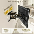 thumbnail image 2 of Mounting Dream Soporte de pared para TV, soporte de montaje de movimiento completo con certificación UL para televisores de pantalla plana de 42 a 84 pulgadas, brazos duales articulados giratorios, VE, 2 of 5