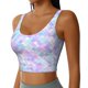 thumbnail image 2 of Fotbe Rainbow Scales Sujetador Deportivo Largo sin Aros para Mujer con Almohadillas y Soporte Medio, Transpirable y Absorbente, Camiseta Tipo Chaleco o Tank Top-Medium, 2 of 8