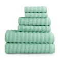 Shop Mainstays Performance Textured Bath Towel 6Piece Set, Mint