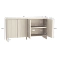 thumbnail image 3 of Novara Contemporary 60" Sideboard in Whitewashed Oak (4-Door), 3 of 10