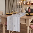 thumbnail image 2 of Brown Wood Plank 90 Inch Table Runner, Vertical Vintage Striped Grain Farmhouse Dresser Scarf Cotton & Linen Tablerunner for Dining/Kitchen Island/Holiday Party Décor 13" x 90", 2 of 9
