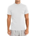 thumbnail image 1 of LiiYii T-Shirt à Manches Courtes Col Montant pour Hommes Demi-Col Roulé Décontracté Basique Slim Léger Tee Uni Blanc B m, 1 of 7