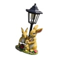 thumbnail image 4 of GROWTH TANK Garden Statue Solar Post Lamp Lawn Ornament for Spring Summer Decor Lifelike Rabbit, 4 of 9