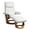White, variant on Pemberly Row Contemporary Orange Leather Swivel Recliner with Matching Ottoman