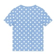 thumbnail image 4 of Zpanxa T Shirts for Girls Solid Color Round Neck Loose Fit Print Pattern Top Polyester Spandex 11 Years, 4 of 5