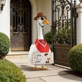 thumbnail image 6 of Whimsical Western Cowboy Themed Porch Goose Set With Hat Sunglasses Bandana And Sign For 19 To 23 Inch Goose Statue Yard Decor, 6 of 7