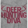 thumbnail image 2 of Deer Hunting Diva Antler Season Women's Graphic T Shirt Tees Brisco Brands M, 2 of 5