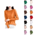 thumbnail image 1 of Pulls pour Femmes 2025 Chandail Côtelé Col Roulé Décontracté Hiver Manches Longues Ajusté, 1 of 4