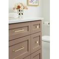 thumbnail image 3 of Amerock Lintel 6-5/16 inch (160mm) Center-to-Center Golden Champagne Cabinet Pull, 3 of 7