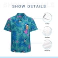 thumbnail image 7 of High Quality Hawaiian Shirts for Men Short Sleeve Aloha Beach Shirt Floral Summer Casual Button Down Shirts Blouses S479JF, 7 of 7