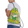 thumbnail image 3 of Kdxio Cartoon Frog Print Drawstring Backpack Bag,Waterproof Draw String Back Sack, Gym Drawstring Bags Swim Bag For Unisex, 3 of 9